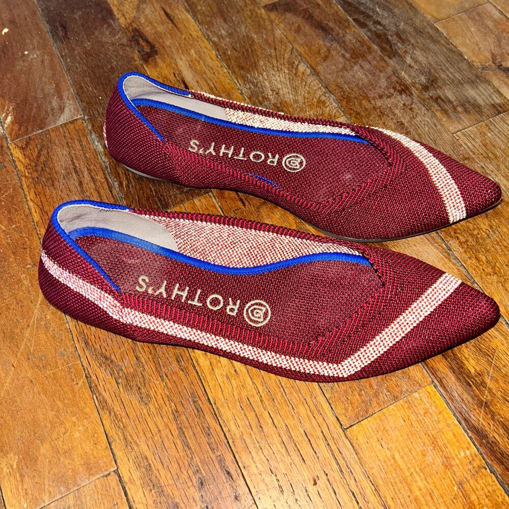 rothys garnet reflective stripe points
